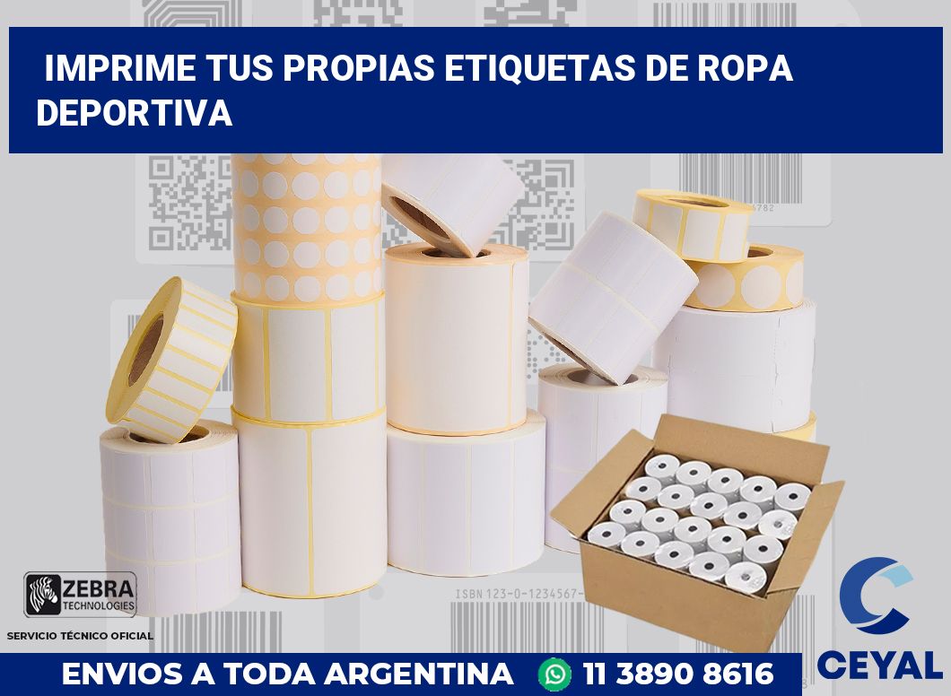 Imprime tus Propias Etiquetas de ropa deportiva