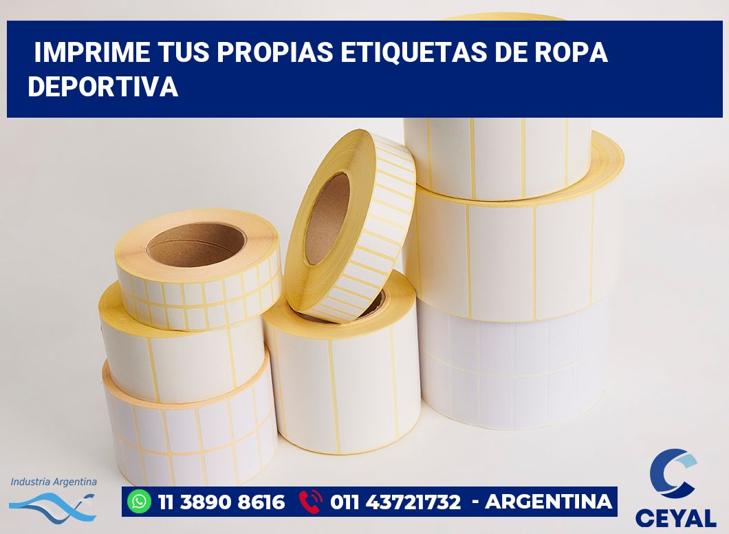 Imprime tus Propias Etiquetas de ropa deportiva