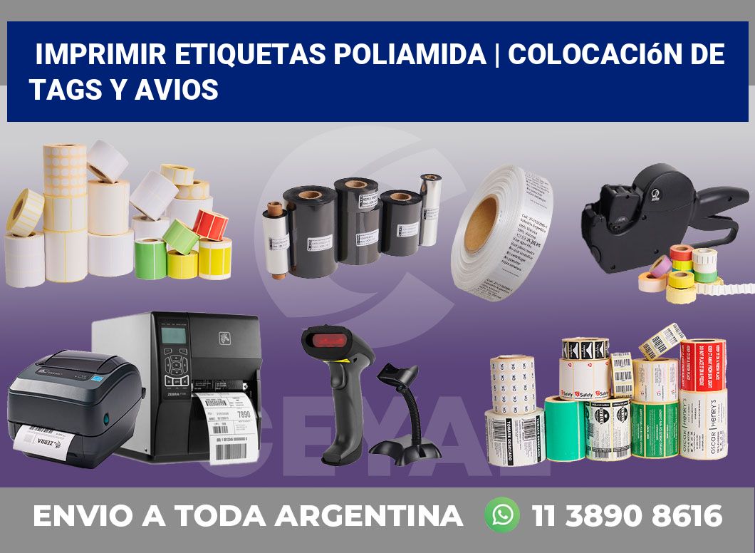 Imprimir etiquetas poliamida | Colocación de tags y avios