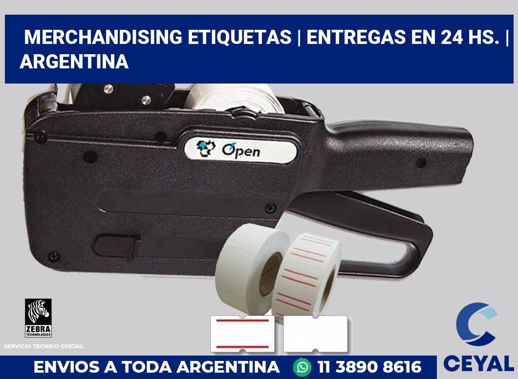 Merchandising etiquetas | Entregas en 24 hs. | Argentina