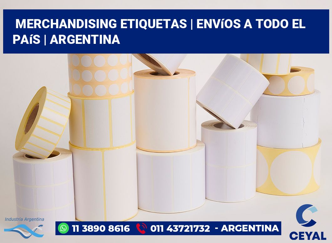 Merchandising etiquetas | Envíos a todo el país | Argentina
