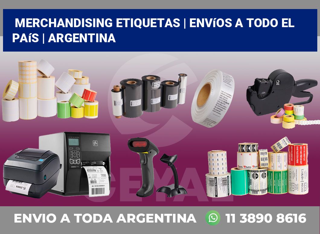 Merchandising etiquetas | Envíos a todo el país | Argentina