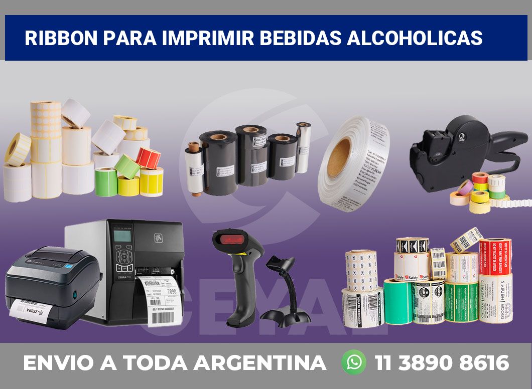 Ribbon para imprimir bebidas alcoholicas