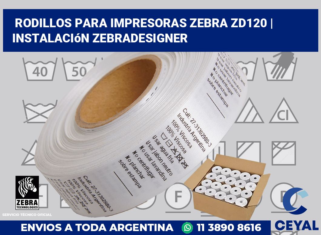 Rodillos para impresoras Zebra ZD120 | Instalación ZebraDesigner