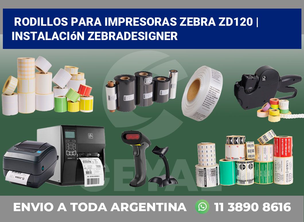 Rodillos para impresoras Zebra ZD120 | Instalación ZebraDesigner