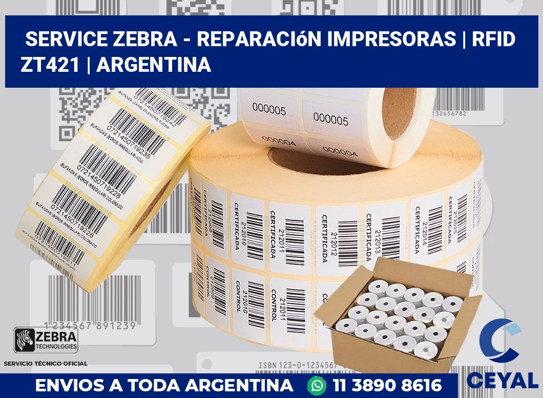Service Zebra - Reparación impresoras | RFID ZT421 | Argentina
