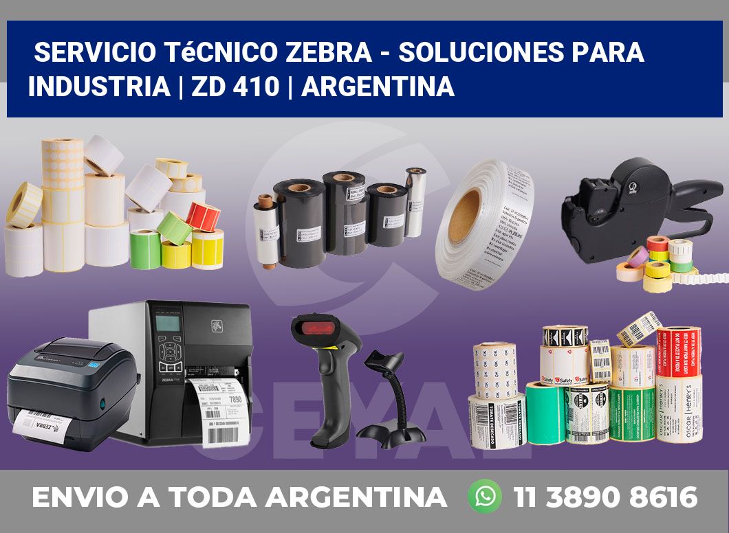 Servicio técnico Zebra – Soluciones para industria | ZD 410 | Argentina