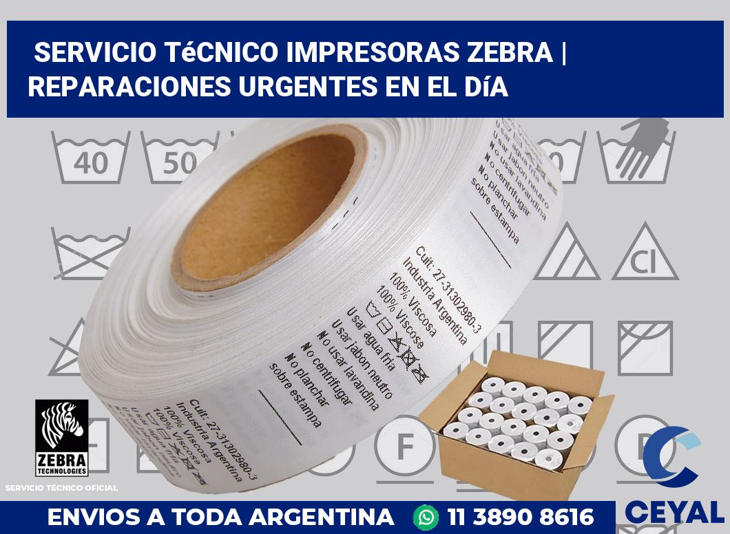 Servicio técnico impresoras Zebra | Reparaciones urgentes en el día