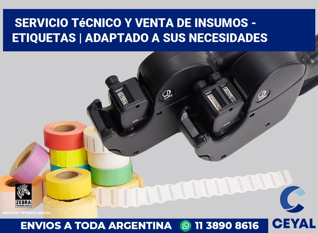 Servicio técnico y venta de insumos - Etiquetas | Adaptado a sus necesidades