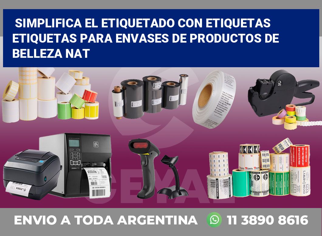 Simplifica el Etiquetado con Etiquetas Etiquetas para Envases de Productos de Belleza Nat