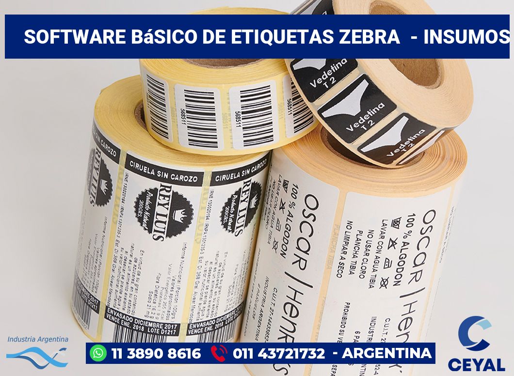 Software básico de etiquetas zebra  - Insumos
