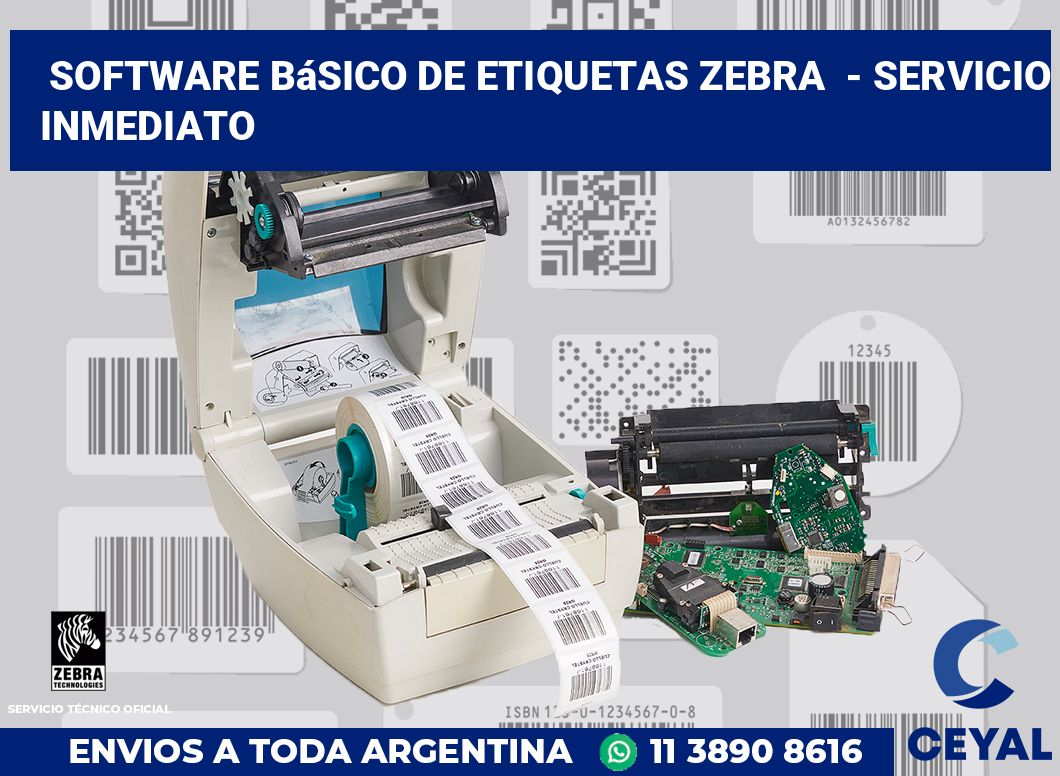Software básico de etiquetas zebra  - Servicio inmediato