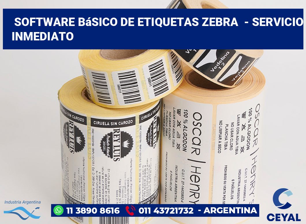 Software básico de etiquetas zebra  - Servicio inmediato