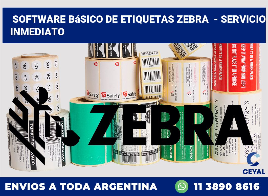 Software básico de etiquetas zebra  – Servicio inmediato