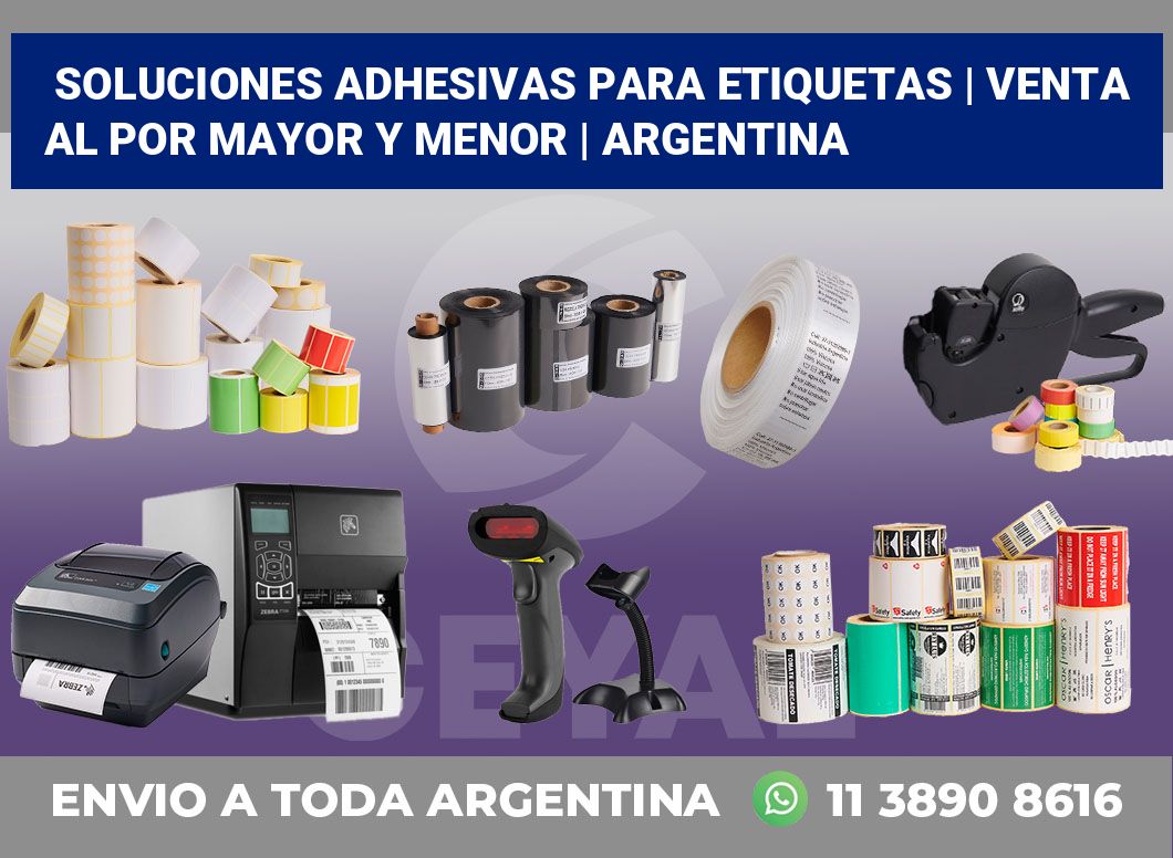 Soluciones adhesivas para etiquetas | Venta al por mayor y menor | Argentina
