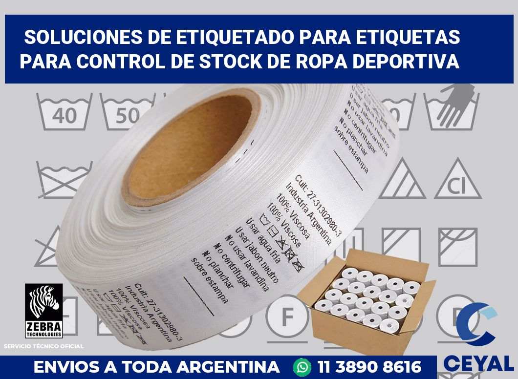 Soluciones de Etiquetado para Etiquetas para Control de Stock de Ropa Deportiva