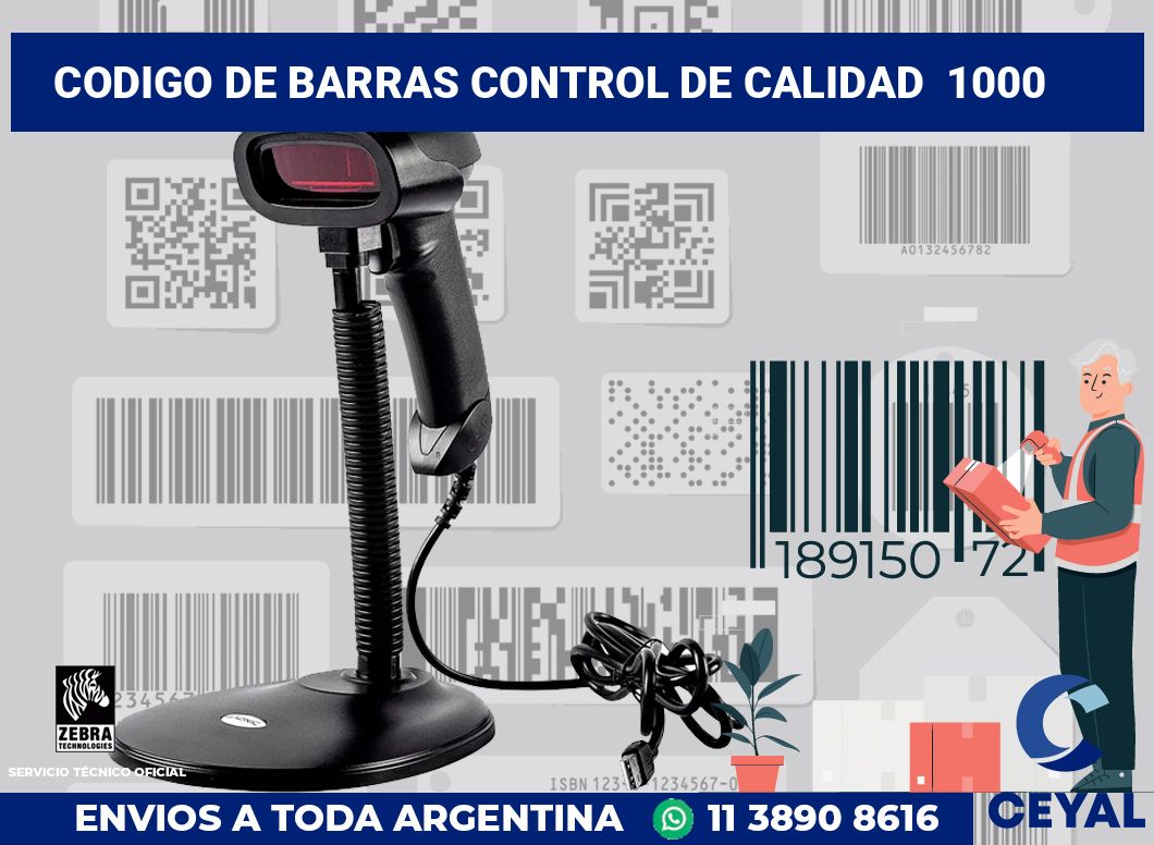 codigo de barras control de calidad  1000