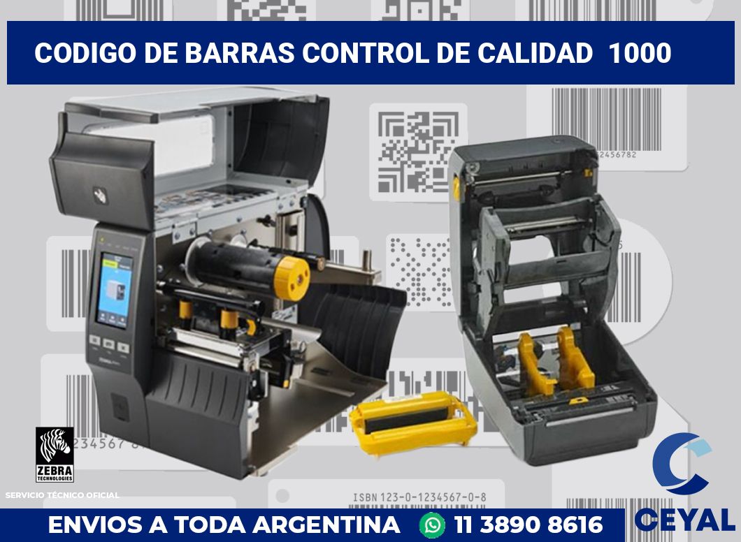 codigo de barras control de calidad  1000