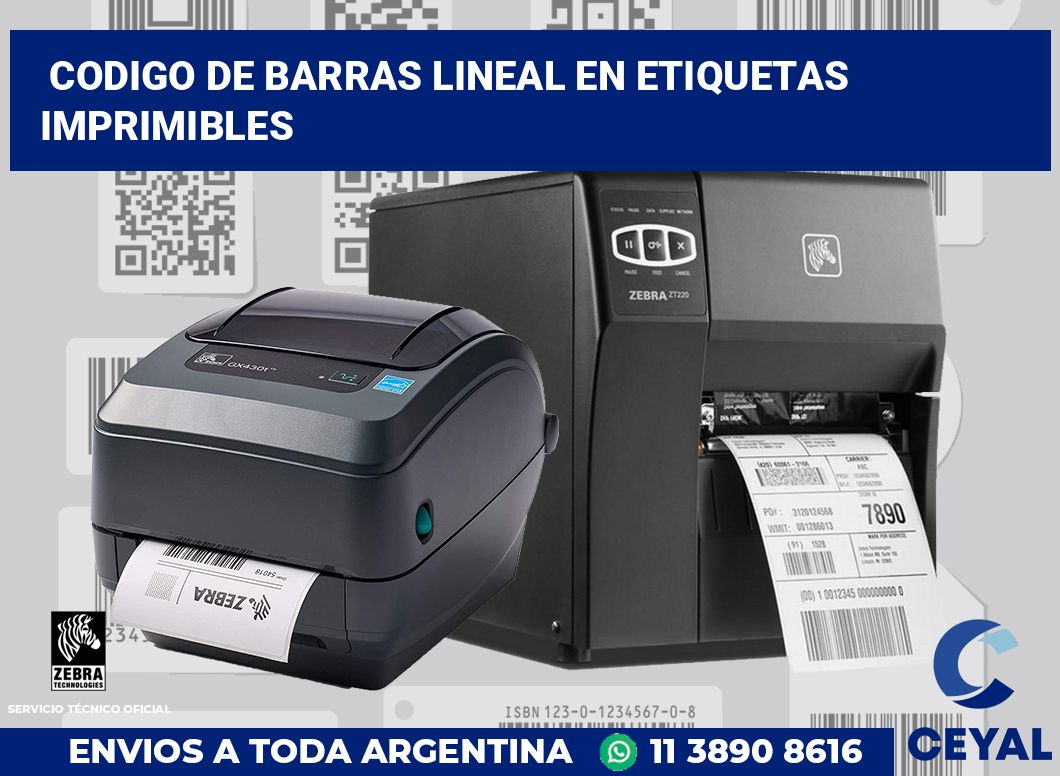codigo de barras lineal en etiquetas imprimibles