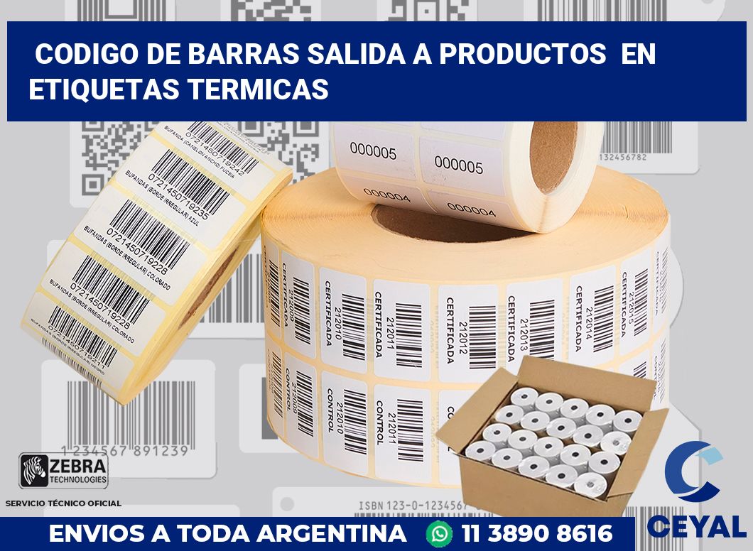 codigo de barras salida a productos  en etiquetas termicas