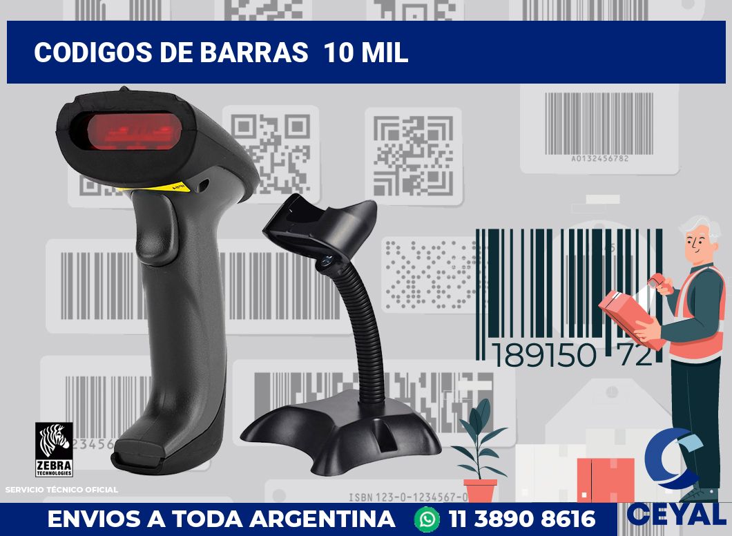 codigos de barras  10 mil