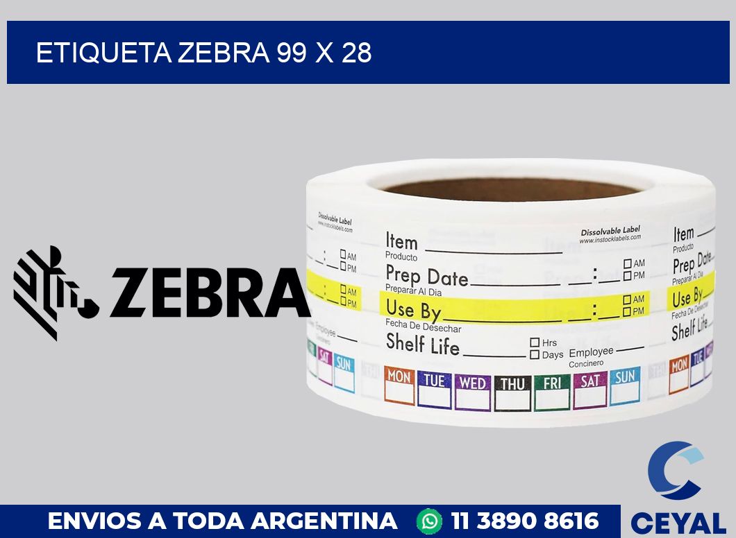 etiqueta zebra 99 x 28