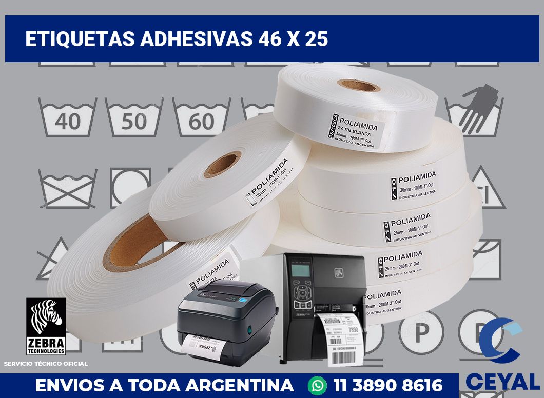 etiquetas adhesivas 46 x 25