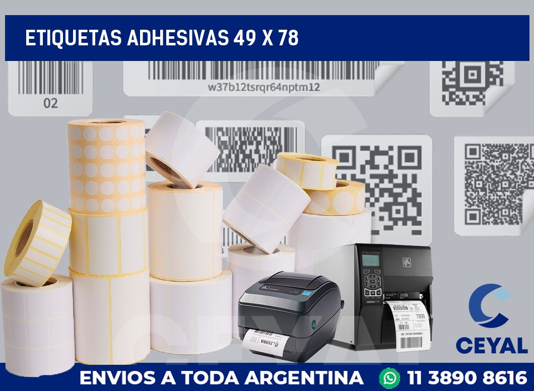 etiquetas adhesivas 49 x 78