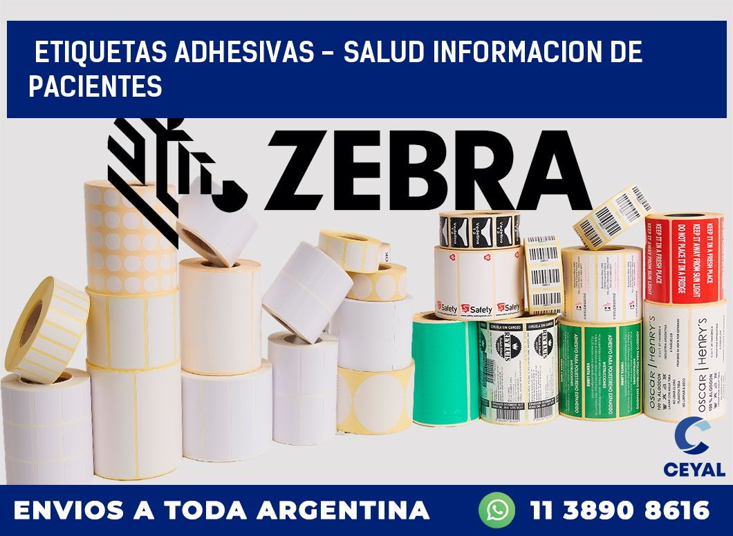 etiquetas adhesivas – salud informacion de pacientes