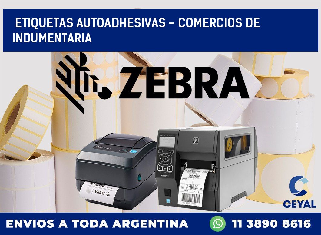 etiquetas autoadhesivas – Comercios de indumentaria