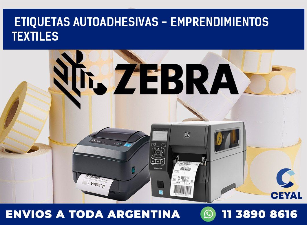 etiquetas autoadhesivas - Emprendimientos textiles