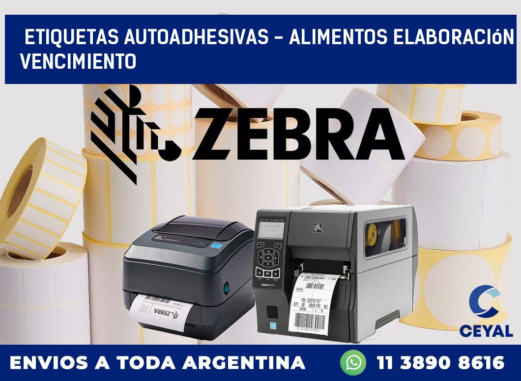 etiquetas autoadhesivas – alimentos elaboración vencimiento