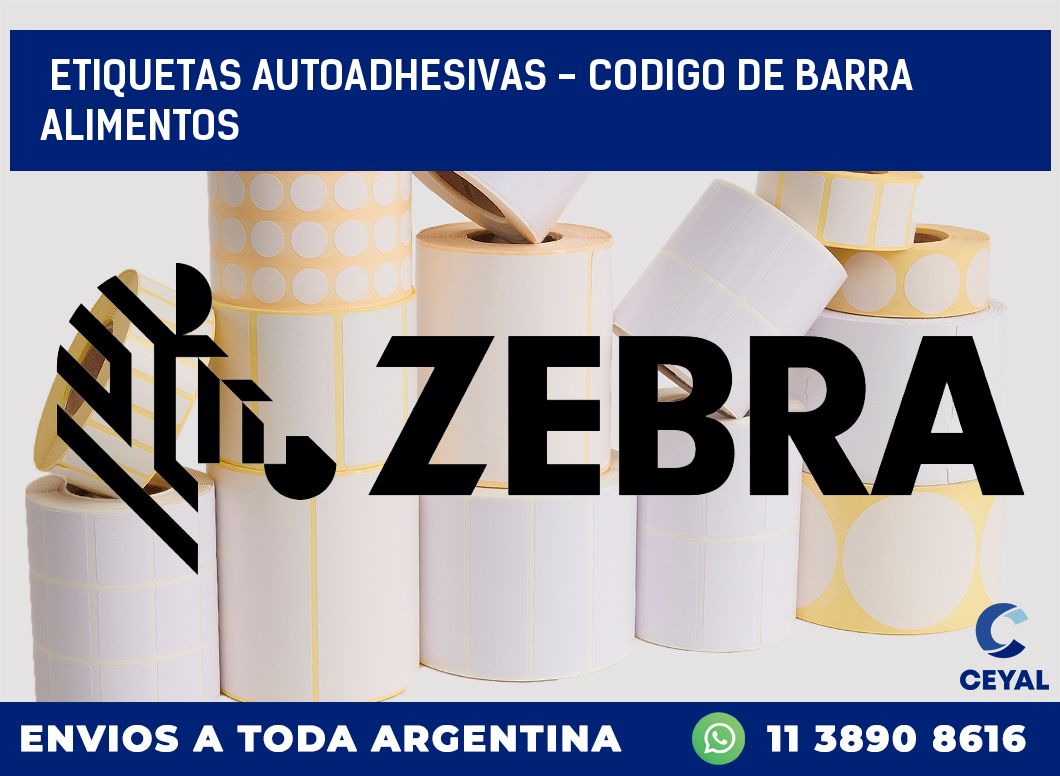 etiquetas autoadhesivas – codigo de barra alimentos