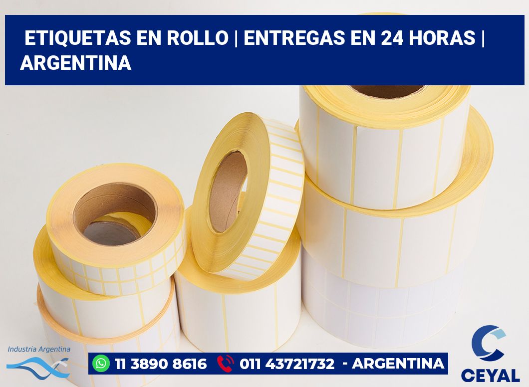 etiquetas en rollo | Entregas en 24 horas | Argentina