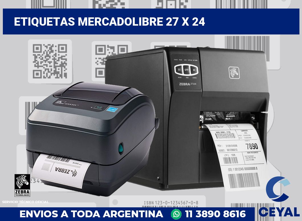 etiquetas mercadolibre 27 x 24