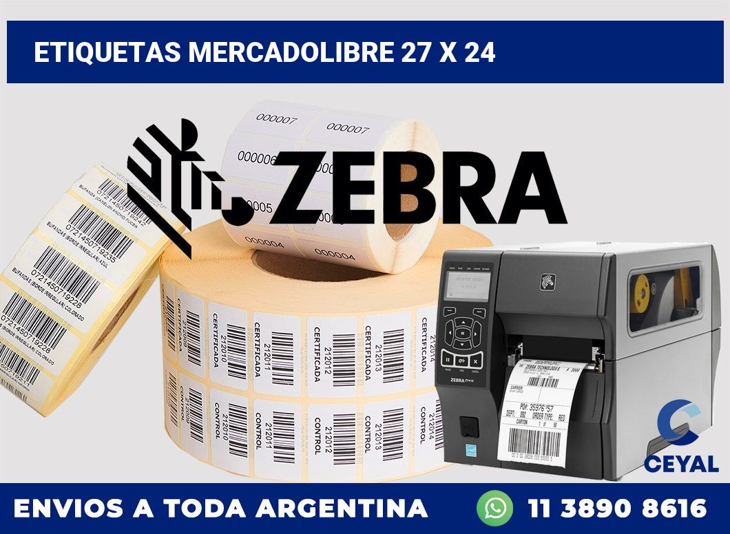 etiquetas mercadolibre 27 x 24