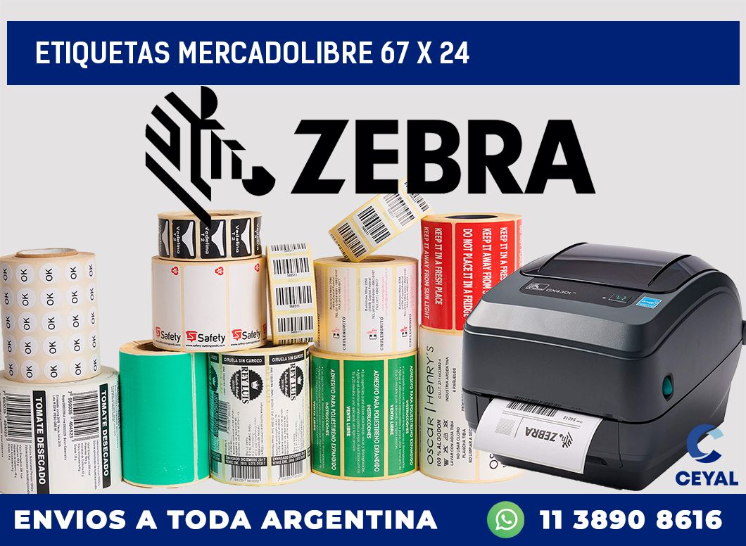 etiquetas mercadolibre 67 x 24