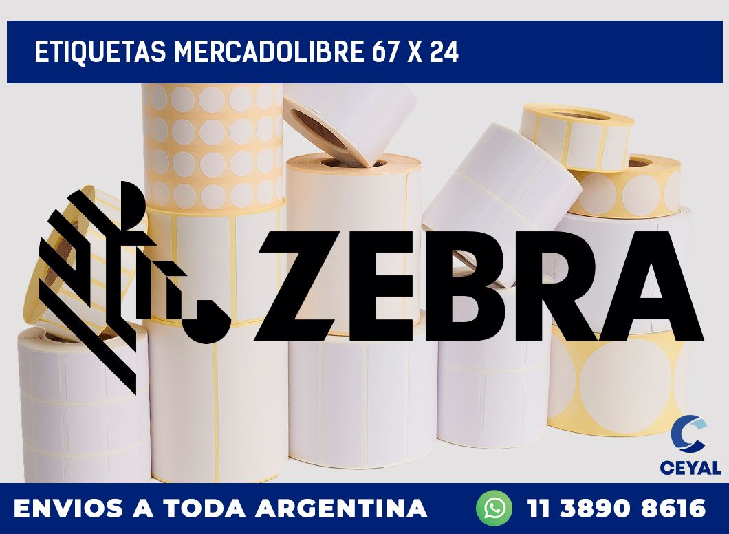 etiquetas mercadolibre 67 x 24