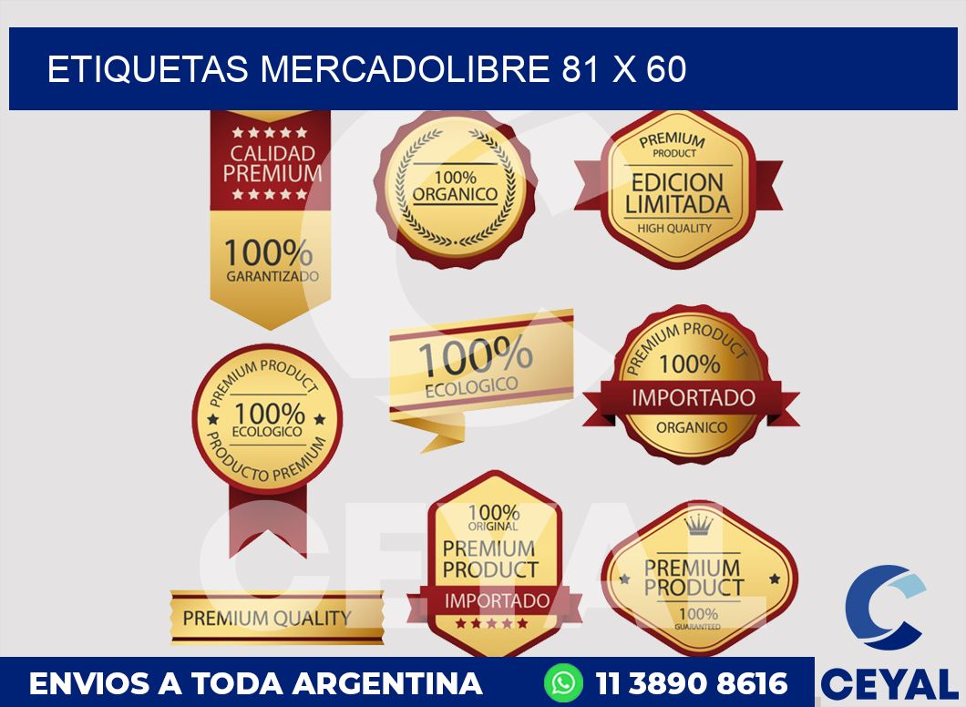 etiquetas mercadolibre 81 x 60