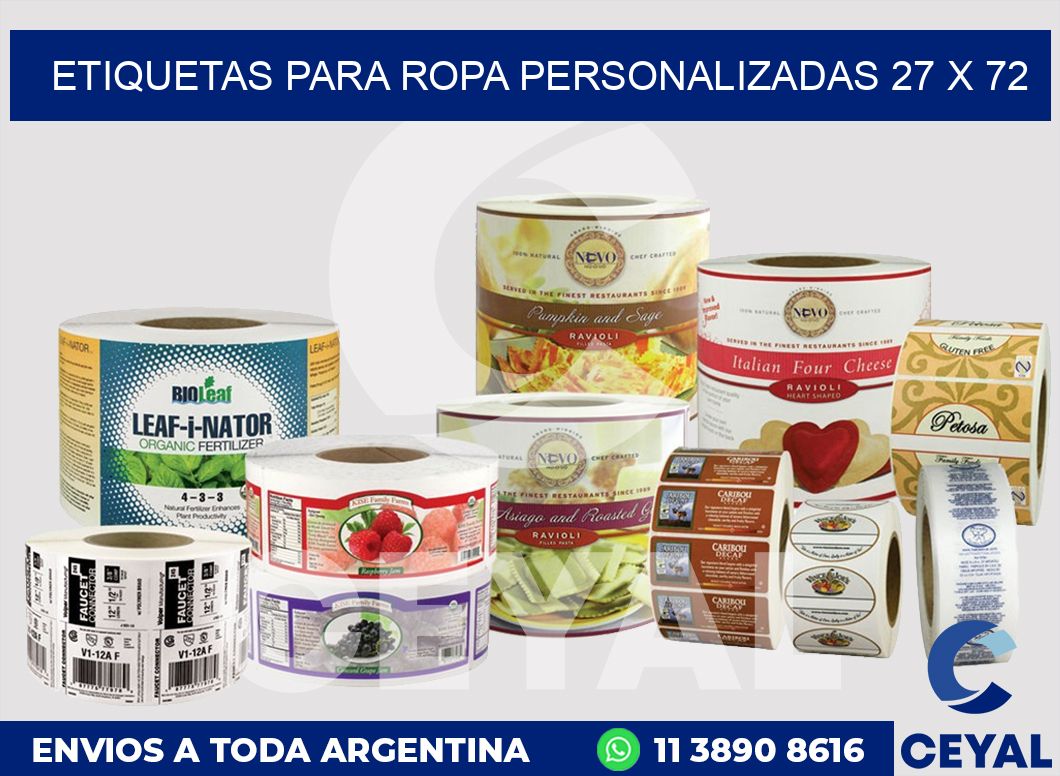 etiquetas para ropa personalizadas 27 x 72