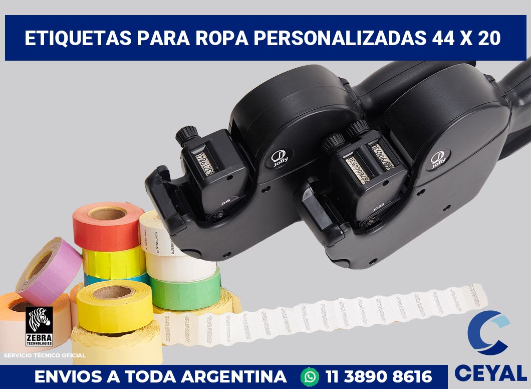 etiquetas para ropa personalizadas 44 x 20