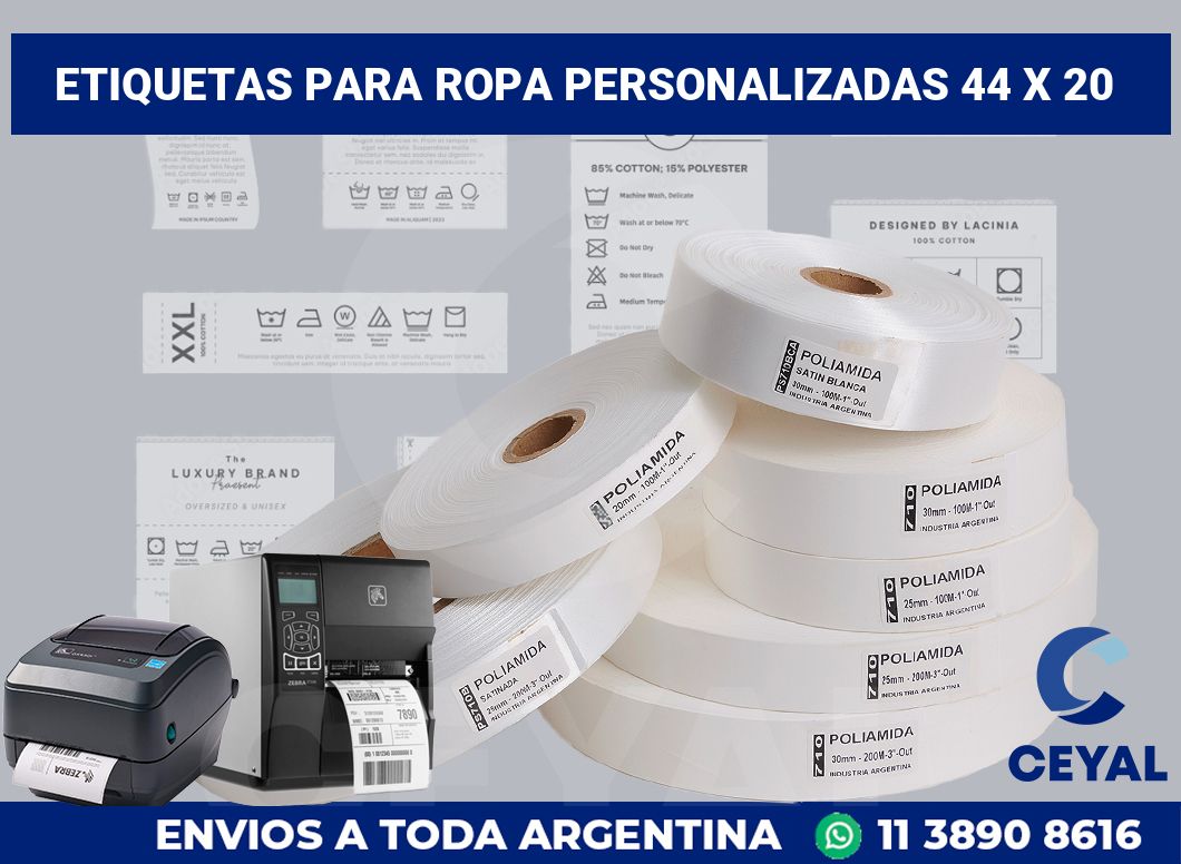 etiquetas para ropa personalizadas 44 x 20