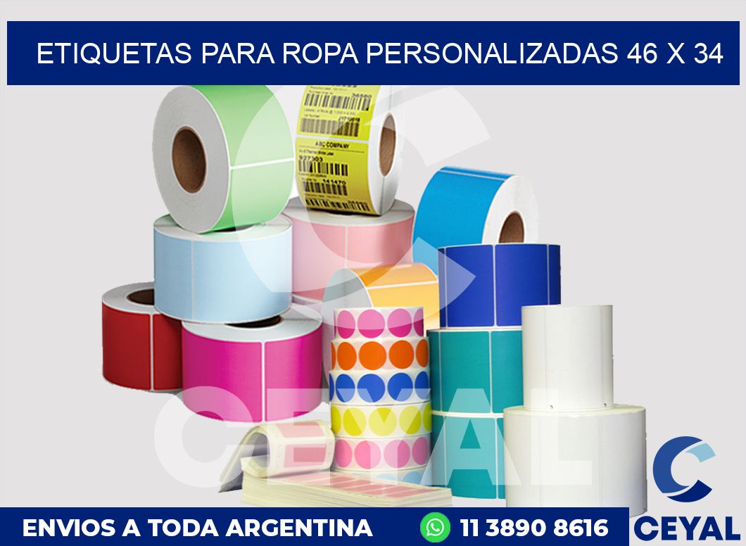 etiquetas para ropa personalizadas 46 x 34