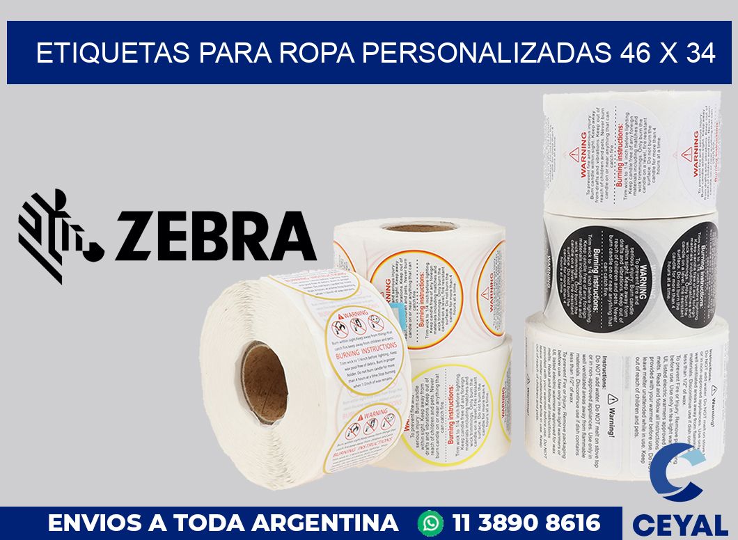 etiquetas para ropa personalizadas 46 x 34