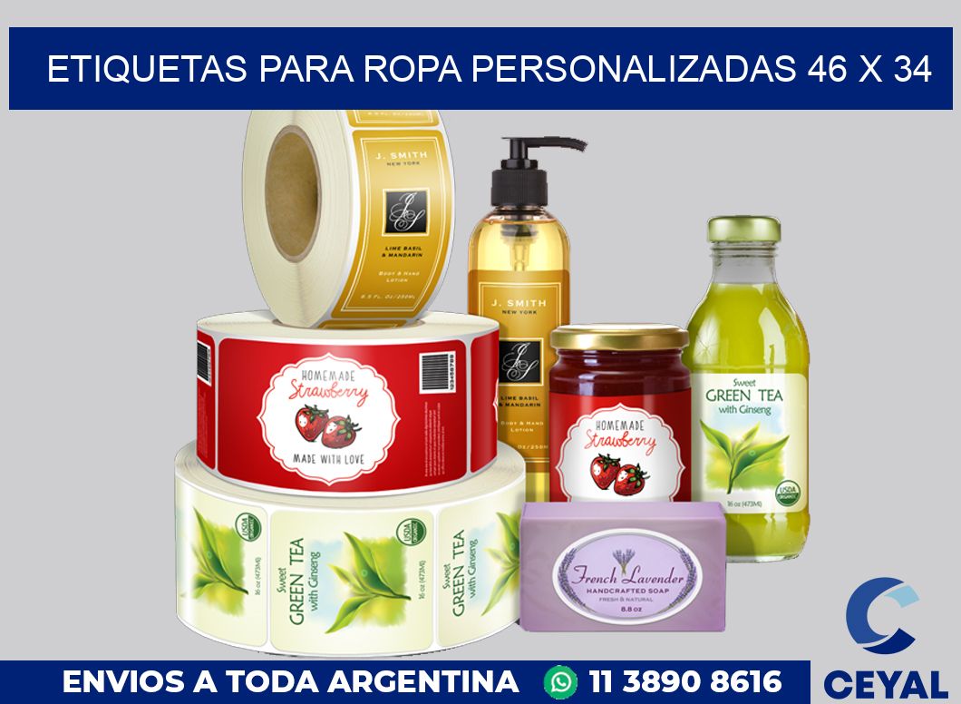 etiquetas para ropa personalizadas 46 x 34