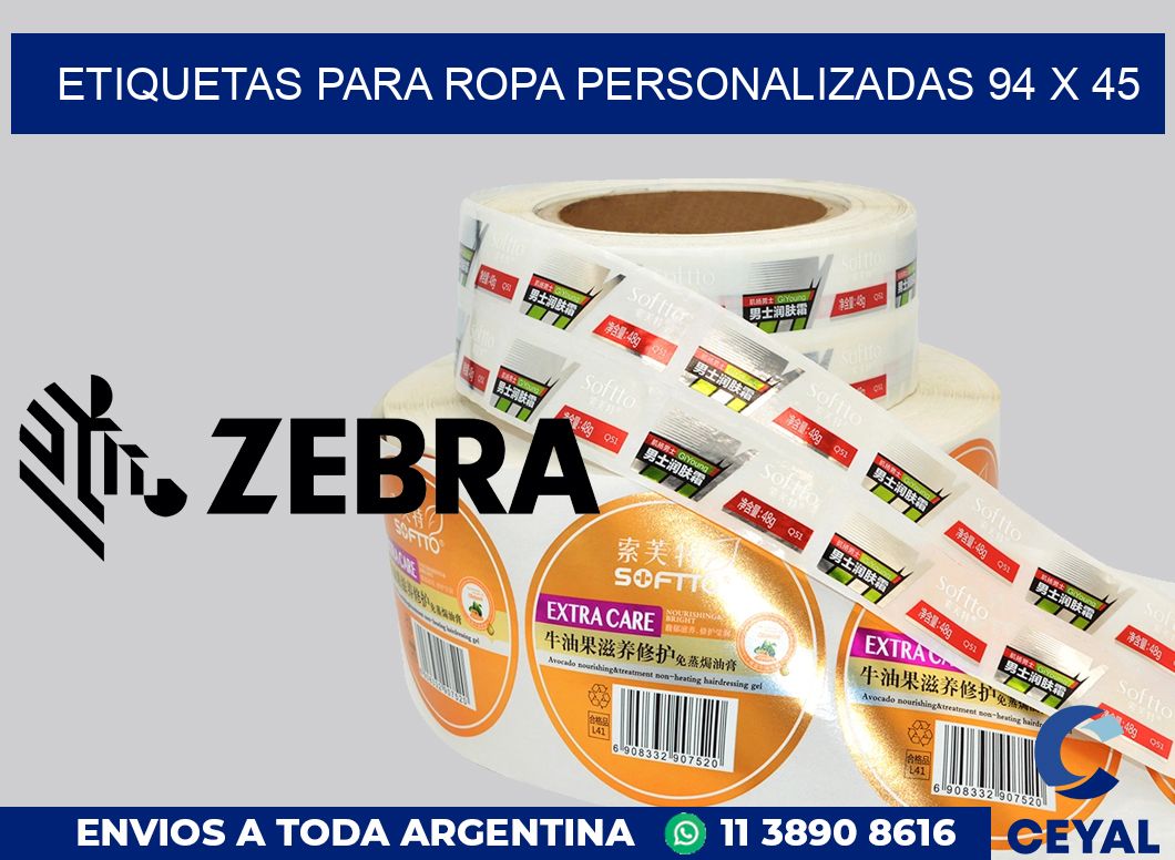 etiquetas para ropa personalizadas 94 x 45