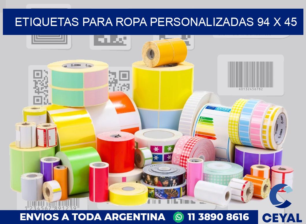 etiquetas para ropa personalizadas 94 x 45
