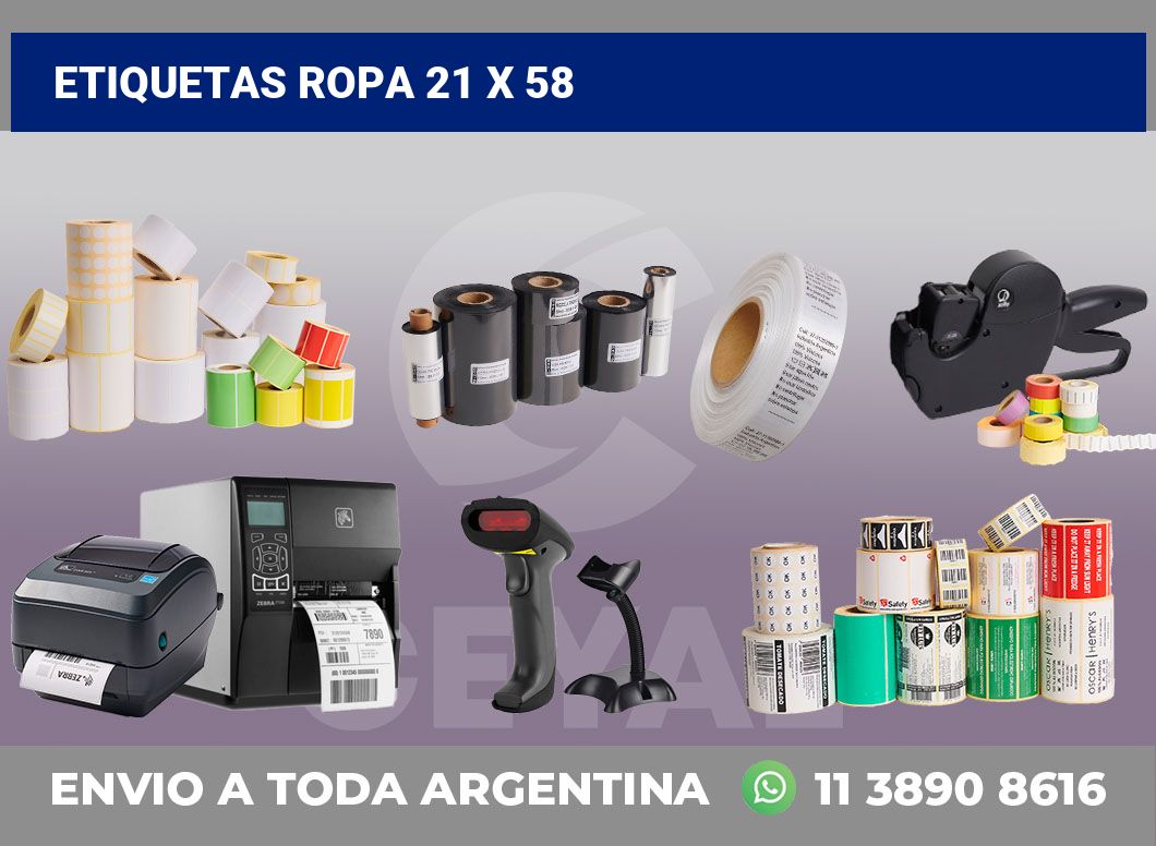 etiquetas ropa 21 x 58