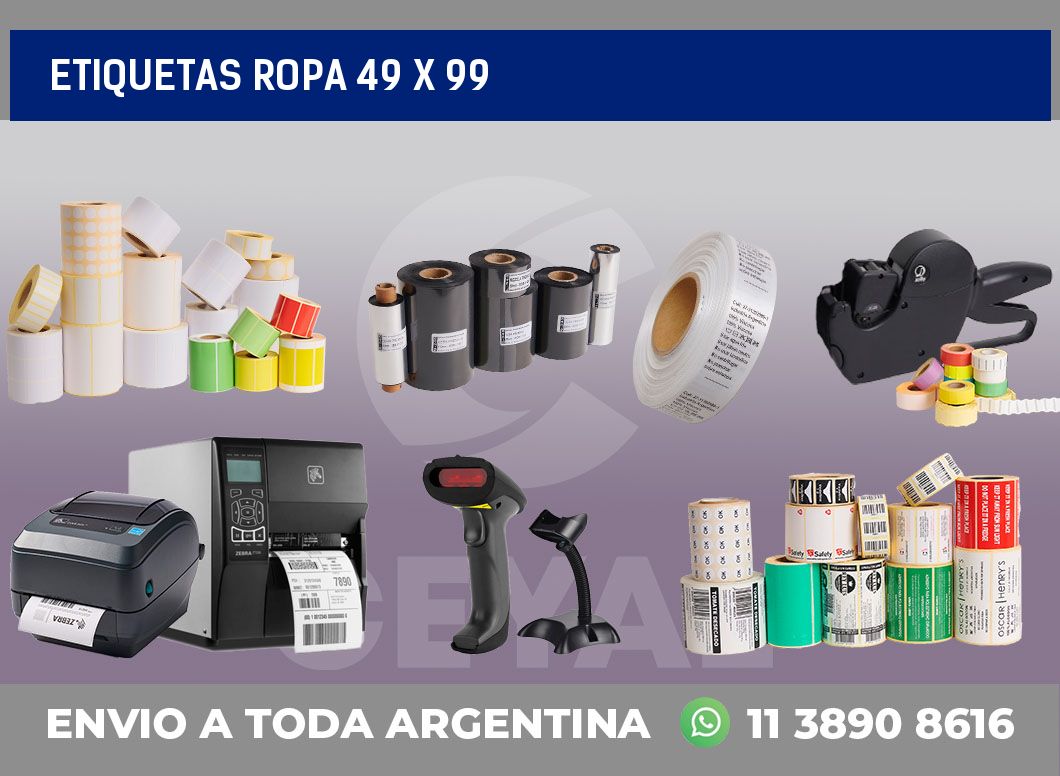 etiquetas ropa 49 x 99