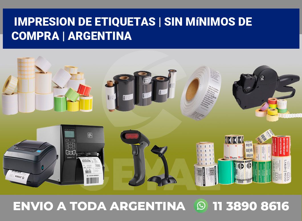 impresion de etiquetas | Sin mínimos de compra | Argentina